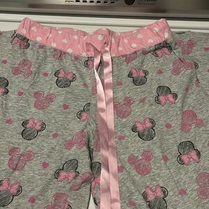 Disney Minnie Mouse Sleep pants. Pink and grey